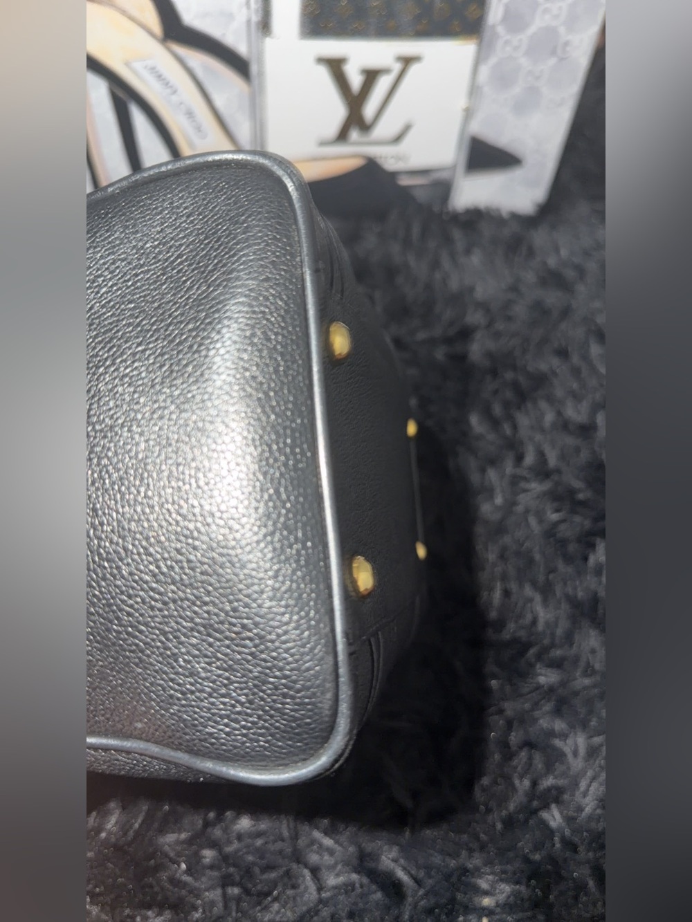 MCM Black Mini Barrel Satchel with Gold Hardware - Picture 5 of 8